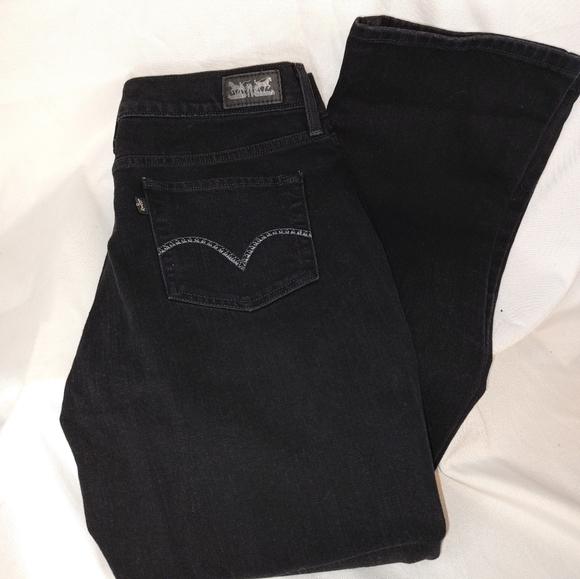 Levi's 505 Straight Leg Black With Embroidery Men's Size 29 X 30 - Picture 2 of 6